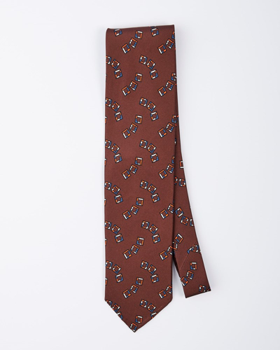 Louis Vuitton Tie Brown Cashmere 50 mens
