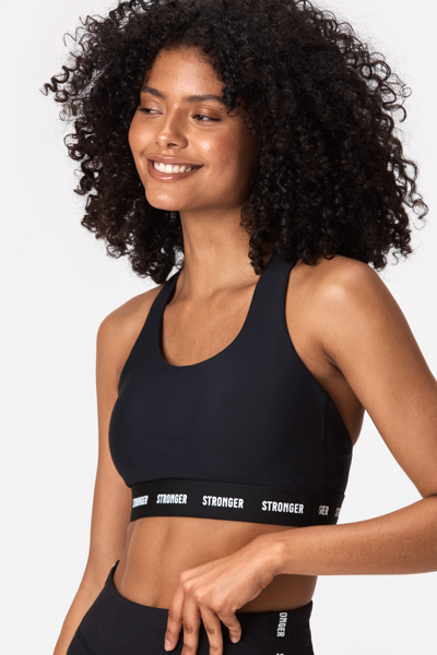 Gymshark Flex Strappy Sports Bra - Black/Charcoal US Size Small