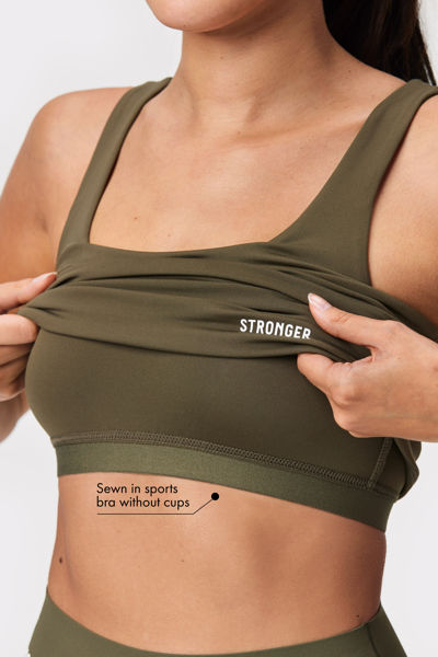 Jed North Supple Seamless LS Crop Top Green-AJE_000031
