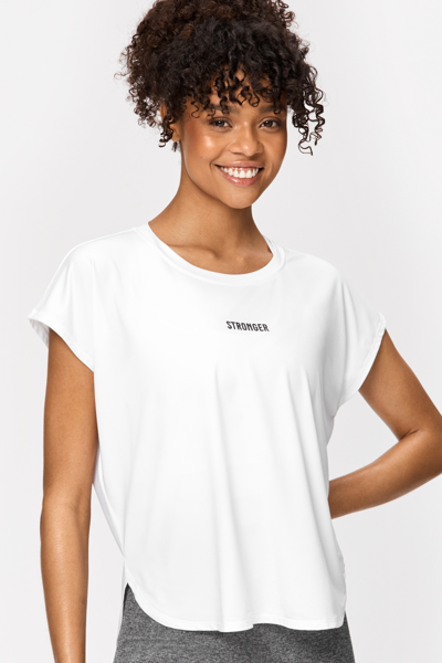 Women's White Training or Gym Solid T-shirt